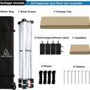 MAOO 10x10 Pop Up Canopy Tent with Sidewall, Easy Setup Instant Outdoor Canopy, 210D Silver Coated Waterproof UPF 50+ Sun Shade Shelter, Heavy Duty Steel Frame, Roller Bag, Khaki (118"L x 118"W x 98.4"H)