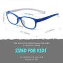 Mind Bridge Kids Blue Light Blocking Computer Video Gaming Glasses - Anti Eyestrain | Durable Cute Protection Eyewear for Children Boys & Girls Digital Screen Time & Technology Use | 558 Blue