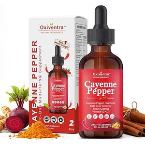 Cayenne Pepper Capsaicin Supplements (1 Bottle (2 Fl Oz / 30 Servings)), EXP: 06/09/2027