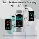 Health Fitness Tracker with 24/7 Heart Rate, Smart Watch with Blood Pressure and Blood Oxy-gen Monitor, Bulit-in 120+ Sport Mode, Sleep Tracking Waterproof Activity Tracker for Women Men (Silver)