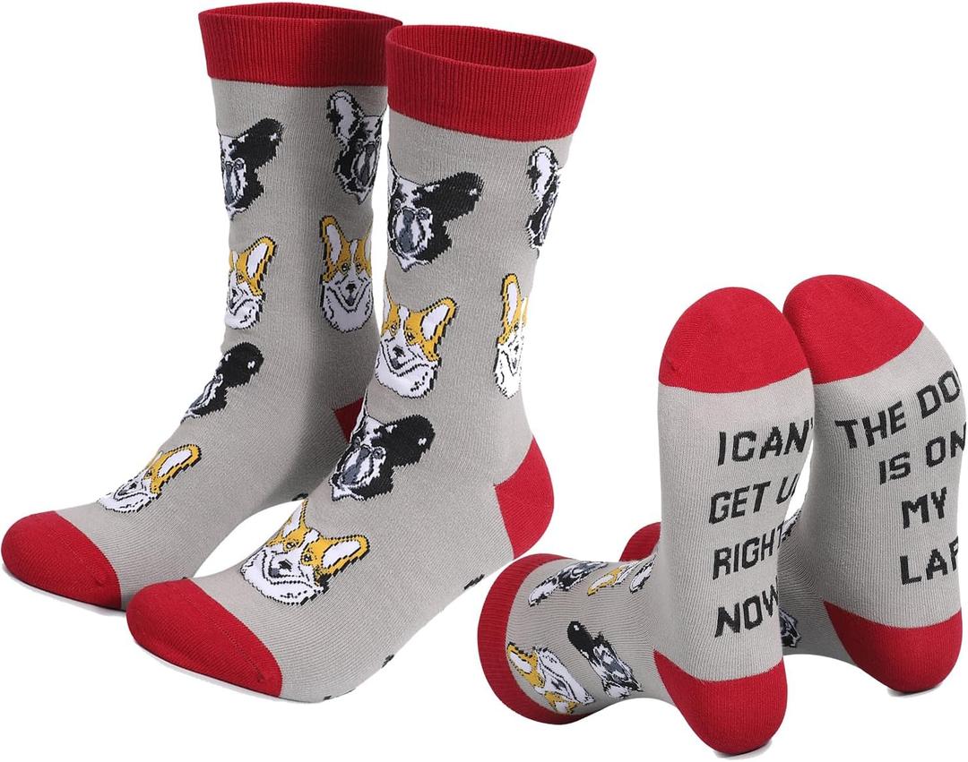 Women's Novelty Socks Dog Cat Socks Animal Gifts for Women Girl Dog and Cat Lovers Stocking Stuffer for mom