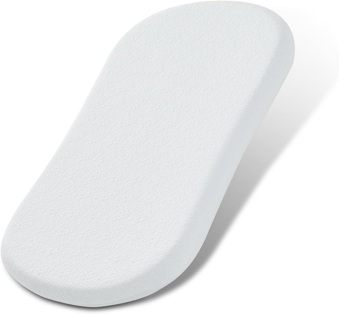 NeoBorn Baby Bassinet Mattress Pad, 30" x 18" Dual Sided Comfort Gel Memory Foam Mattress with Removable Soft Tencel Cover Fit for Halo Bassinest Swivel/Flex/Glide/Premiere/Luxe Series Sleeper