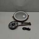 Rocollos Rechargeable Wall Mounted Lighted Makeup Mirror, 8 Inch Double-Sided LED Vanity Mirror 1X/10X Magnification,3 Color Lights Touch Screen Dimmable 360Swivel 13 Inch Extendable (Antique Bronze)