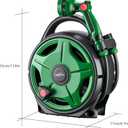 1/2" x 50FT Retractable Garden Hose ReelWith 10 Patterns Spray NozzlePortable Heavy Duty Garden Hose Holder for Garden WateringCar & Patio WashingPet CleaningGreen