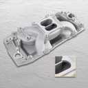 7561 53026 Aluminum Dual Plane BBC Air-Gap Intake Manifold Compatible with Chevy Big Block 1966-2000 396 402 427 454 V8 Engine
