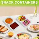3 x 20 PCS Snack Containers with Lid, Leakproof Dipping Containers with 2 Compartments,Reusable Snack Pack Containers, Portion Control Condiment Container