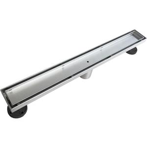 Neodrain 18-Inch Linear Shower Drain with Tile Insert Grate,Brushed 304 Stainless Steel Rectangle Shower Floor Drain, Floor Shower Drain