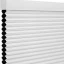 Changshade Blackout Blinds, Cordless Cellular Shades, Honeycomb Blackout Shades, Room Darkening Blinds, Pull Down Window Shades, Easy to Install Honeycomb Window Blinds for Home&Office, White (34"W x 72"H, White-blackout)