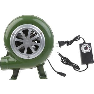 Electric Blower Fan BBQ Fan 100v 220v Suitable For Barbecue Mini Blacksmith Forges Blower With Speed Adapter AC100-240V, Mini Blacksmith Forges With Duct Portable (80W)