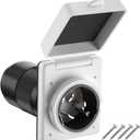 Kohree 50 Amp RV Plug Twist Lock Inlet, Shore Power Inlet Plug NEMA SS2-50P 125V/250V RV Power Receptacle for Marine Boat Trailer Camper Shed, ETL Listed