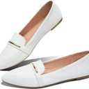 Obtaom Women's Pointy Toe Loafer Flat Comfortable Faux Suede Work Shoes,Cute Penny Loafer Slip On Ballet Flat 41/10