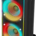 Philips TAX5000 Bluetooth Party Speaker - 14 Hours Play Time, Bass+, Full-Speaker LIghtshow, Built-in Carry Handle and Wheels, 200W Max Power, Black