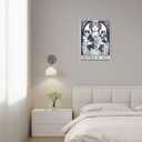 Vintage Tarot Wall Art Black And White Cat Bathroom Canvas Wall Decor Pussy Cat Pictures Paintings Prints Kitten Aesthetic Artwork Framed Decorations For Bedroom Living Room Gifts 16" x 20"