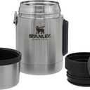 STANLEY Classic Food Jar and Spork 18 oz | Vacuum Insulated Food Container | Wide Mouth Screw On Lid | Packable for Travel | Stainless Steel with Leakproof Lid | BPA-Free | Stainless Steel