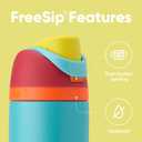 Owala FreeSip Insulated Stainless Steel Water Bottle with Straw, BPA-Free Sports Water Bottle, Great for Travel, 24 Oz, Summer Sweetness