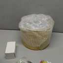 RV Pendent Dining-Room Light Fixture (Bulb Included), Dia: 7-7/8'', 12V RV Interior Light with Switch, Beige Fabric Shade, 12Volt Interior Light for RV Motorhome Camper Trailer Boat