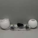 Double Wall Sconce Black Bathroom Light Fixtures, 2 Light Bathroom Vanity Lights, Mid Century Globe Modern Lighting, White Ball Sconces for Bedroom (Exclude Bulb)