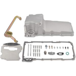302-1 81074 LS Swap Retrofit Oil Pan Kit Compatible with GM Classic Car Muscle Car Trucks LS Gen III IV Aluminum 1955-87 Fits for LS1 LS2 LS3 LS6 LSX 4.8L 5.3L 5.7L 6.0L 6.2L Engines (Silver)