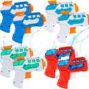 8 Pack Water Pistol for Kids, Small Mini Water Squirt Gun for Summer Pool Garden Beach, Birthday Party Favors Fillers for Boys Girls Outdoor, Training Toy for Dog Cat (Blue/Light Blue/Red/Green)