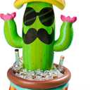 JOYIN 43" Inflatable Cactus Cooler with Sombrero Hat for Fiesta, Cinco de Mayo Party Supplies, Inflatable Party Cooler, Pool Party Decoration
