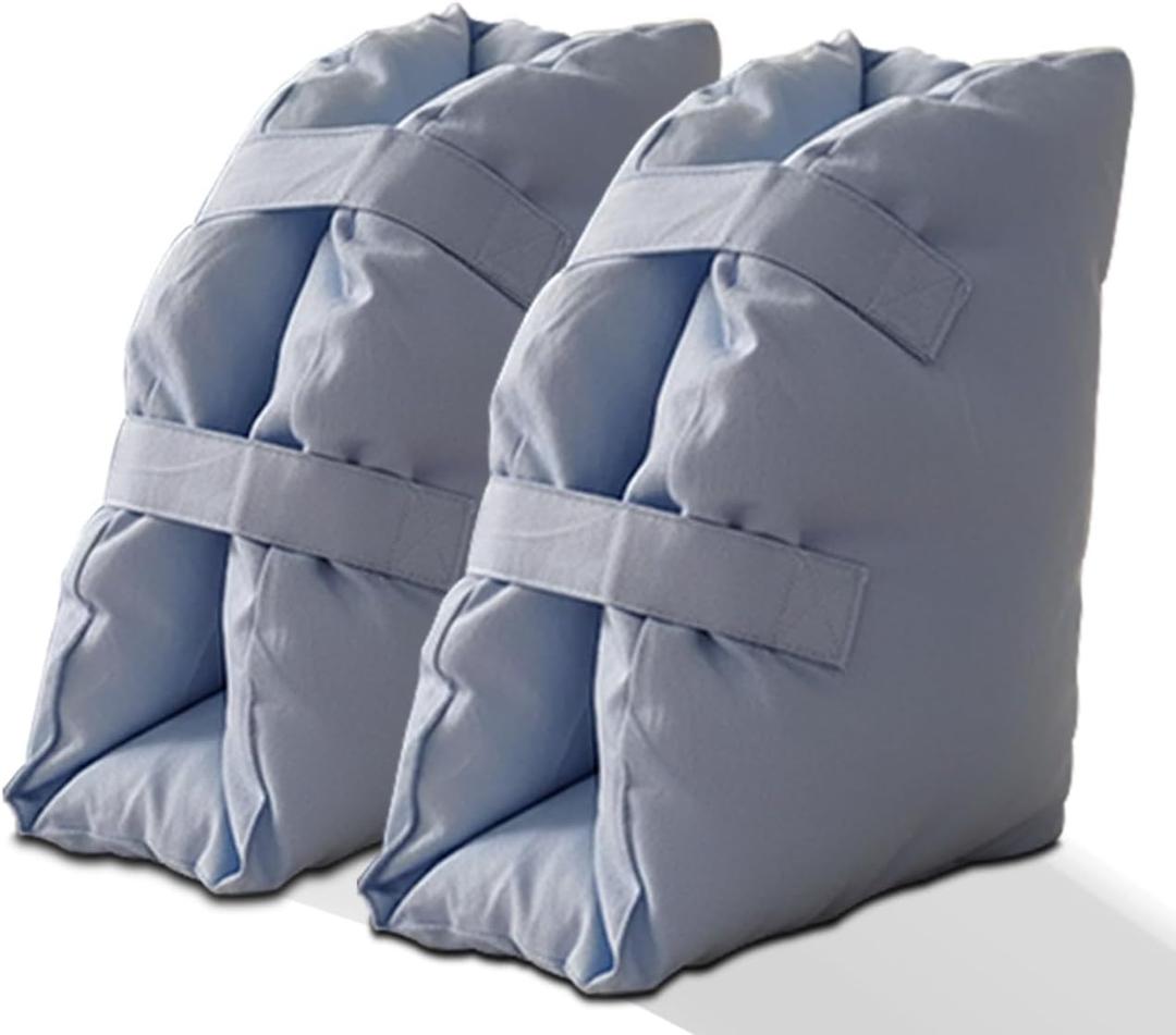 Medical Heel Protector Cushion to Relieve Pressure from Sores and Ulcers, Adjustable Foot Pillow for Bed Sores, Washable Heel Cushions for Ankle Pain Relief, Ankle Pillow (Light Blue)