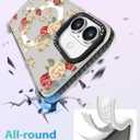 Toycamp for iPhone 16 Plus Case Compatible with Magsafe - Cute Design 360 Magnetic Ring Holder Stand Kickstand Funny Watercolor Flower Girly Pretty Fashion TPU Phone Covers for Women Tenn Girls