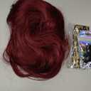 BARSDAR Red Ponytail Extension - 20 Inch Wavy Drawstring Ponytail Hair Extensions for Women - Curly Wavy Synthetic Clip in Fake Pony Tails Hairpieces Daily Party - Burgundy