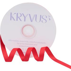 Red Ribbon, Grosgrain Ribbon 3/8 Inch x Continuous 50 Yards, Red Grosgrain Ribbon for Crafts, Gift Wrapping, Hair Accessories, Wedding Decor, Sewing and Bow Making