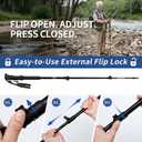 Trekking Poles for Seniors, 2 Pack Flip-Lock Adjustable Walking Sticks, 240g