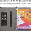 Universal 10 10.1 11 Inch Tablet Case, Viclowlpfe Protective Folio Stand Android 16 15 Case for 9.6-11 Inch Tablet with Hand Strap and Cards Slots, Lemon Yellow