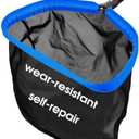 Upgraded Self-Repair Pool Net, Pool & Pond Cleaning Skimmer with Heavy Duty Nylon Net - Fine Mesh, Aluminum Frame, Deep Trash Bag for Above Ground & In-ground Pools, Leaf Skimmer Rake Net(No Pole)