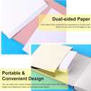 Teling 2 Pcs Watercolor Sketchbook with 3 Brush Pens, 140lb/300gsm Paper, Small Portable Travel Watercolor Journal, Pocket Notebook with Folding Pockets, Tear Away Pages with Dotted Line(7.6" X 5.3")