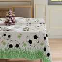 XCHI Soccer Grass World Cup Tablecloth Rectangle Table Cloth Table Covers for Indoor Dining Game Day Soccer Party Home Decorations 60x84 Inch