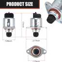 2 PCS Throttle Position Sensor Idle Air Control Valve, Auto Control Valve Sensor Kit, Compatible with Chevrolet, Buick, GMC (Silver & Black)