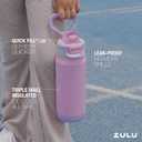 ZULU Powerfill Pro 18oz Kids Stainless Steel Water Bottle with Quick Fill Lid, Triple Wall Vacuum Insulated, Leak Proof Locking Lid, Sip & Chug, Reusable, BPA Free, Dishwasher Safe, Sweet Sorbet