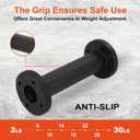 Dumbbell Handles Pair Universal Handle, Adjustable Dumbbell Bar Fit 1" Plates, Standard Weight Plates with 1" Diameter, Portable Balance Quick Adjustable Weight for Workouts Home Gym