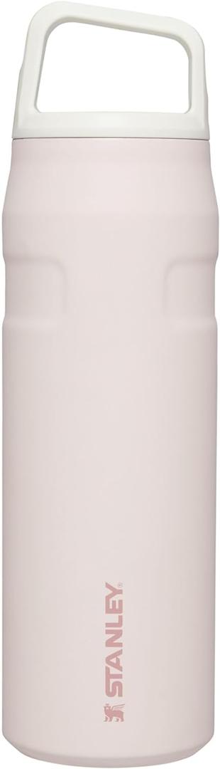 Stanley IceFlow Cap and Carry Water Bottle | Wide Mouth Twist Lid | Lightweight & Leakproof for Travel & Sports | Insulated Stainless Steel | BPA-Free (Rose Quartz Glimmer)