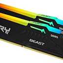 Kingston FURY Beast 16GB (2x8GB) 5200MT/s DDR5 CL36 RGB Desktop Memory Kit of 2 | Infrared Syncing | AMD Expo | Plug N Play | KF552C36BBEAK2-16