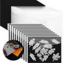 20 PCS Stamp and Die Storage Bag and Rubber Magnetic Sheets,die Storage Set for Storage Die Cutting, DIY Scrapbooking