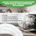 WPW10545278 Dishwasher Drain Loop Hose With Check Valve Compatible With Whirlpool, Replacement W10137608 W10193583 W10195750 W10418848 W10418849 W10481093 W10545278 W10688890 WPW10545278VP 3527803