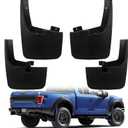 4PCS Mud Flaps Splash Guards Compatible with 2015-2020 Ford F-150 with Factory Fender Flares, Front and Rear, Black