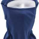 3 x 7in1 Balaclava Face Mask Windproof Neck Warmer Breathable Hood Quick Dry Cycling Headgear (40X22CM, Blue)