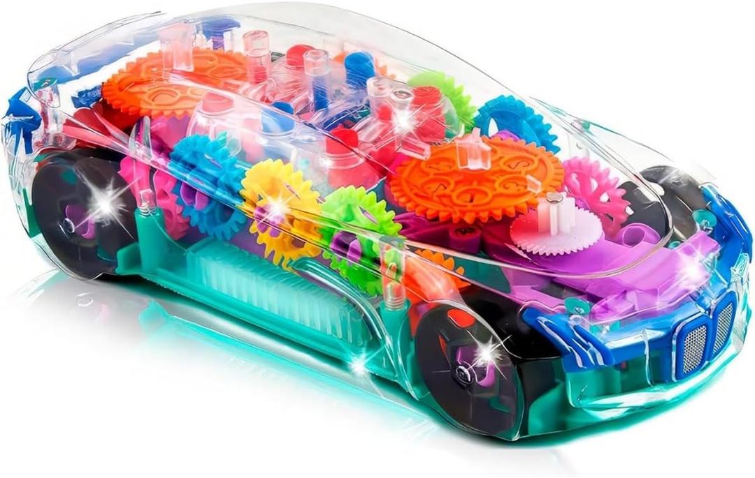 ArtCreativity Light Up Transparent Sensory Car Toy for Kids, 1PC, Bump and Go Toy Car with Colorful Moving Gears, Music, and LED Effects, Easter Toys for Toddlers, Great Birthday Gift Idea ArtCreativity Light Up Transparent Sensory Car Toy for Kids, 1PC, Bump and Go Toy Car with Colorful Moving Gears, Music, and LED Effects, Easter Toys for Toddlers, Great Birthday Gift Idea