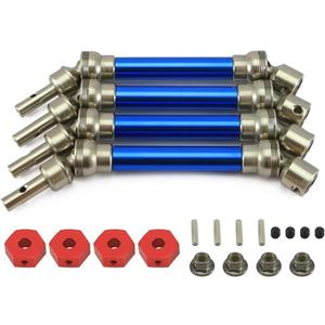 RCAWD 4X Slider Front/Rear Drive Shaft Set for Arrma Typhon 3s Blx 4WD &4WD V3 Mega 550 Buggy Off-Road Cars Upgrade Part(Dark Blue)