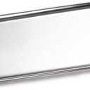 IMEEA Small Silver Tray Rectangular SUS304 Stainless Steel Bathroom Tray for Jewelry, Perfume, Vanity, Serving, 8 x 4.6 inch