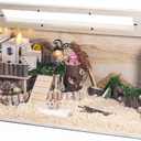 Hamster Cage Chewproof, 32" Wooden Guinea Pig Cage for Small Animals, Openable Top with Easy View Acrylic Panels for Hamster, Rabbit, Guinea Pig, Hedgehog(32" L x 15.7" W x 15.7" H)