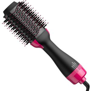Hair Dryer Blow Dryer Brush in One 4 in 1 Styling Tools Hair Dryer and Styler Volumizer, Hot Air Brush for Drying, Straightening, Curling Pink 05