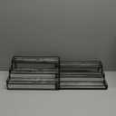 GONGSHI Spice Rack Organizer for Cabinet, Pantry and Countertop, 3 Tier Expandable Seasoning Shelf, Black