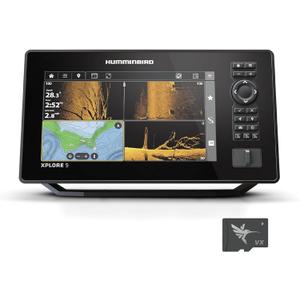 Humminbird XPLORE Series GPS Fish Finder MEGA Side Imaging+ & HD Touchscreen Display, (Transducer Included), 9-Inch Display