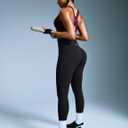 Heathyoga Scrunch Butt Lifting Leggings with Pockets for Women Tummy Control Compression Leggings No Front Seam Yoga Pants (Black, L)